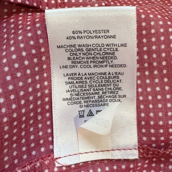 Express Polka Dot Red White Women’s Button Up (S) - Picture 7 of 7